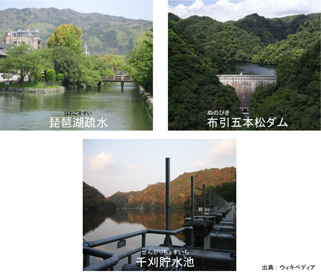 関西地方のダムや貯水池